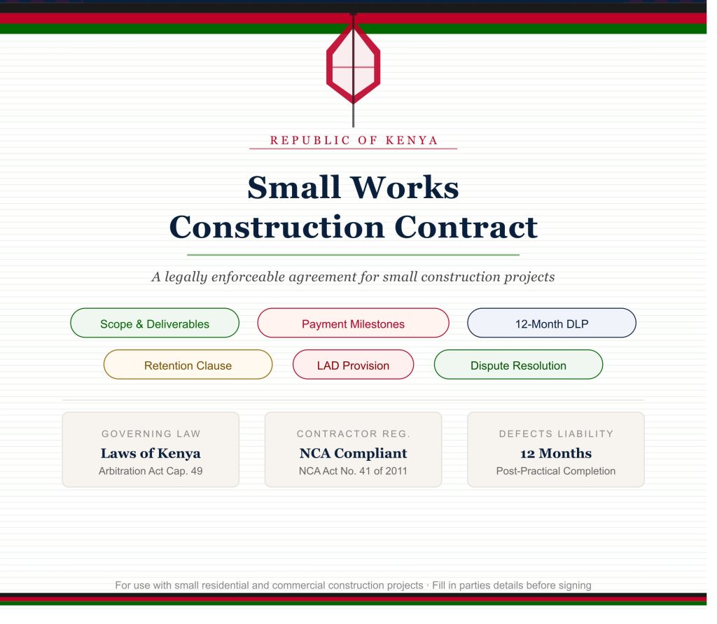 Kenya Small Works Construction Contract